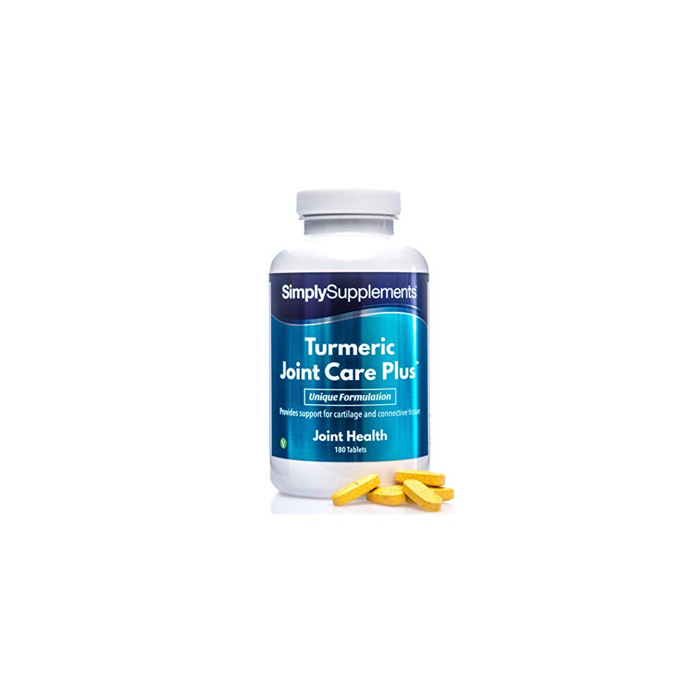 Turmeric 1000mg Joint Care Plus 180 Tablets | Added Black Pepper to Enhance The Absorption of Curcumin | Manufactured in The UK