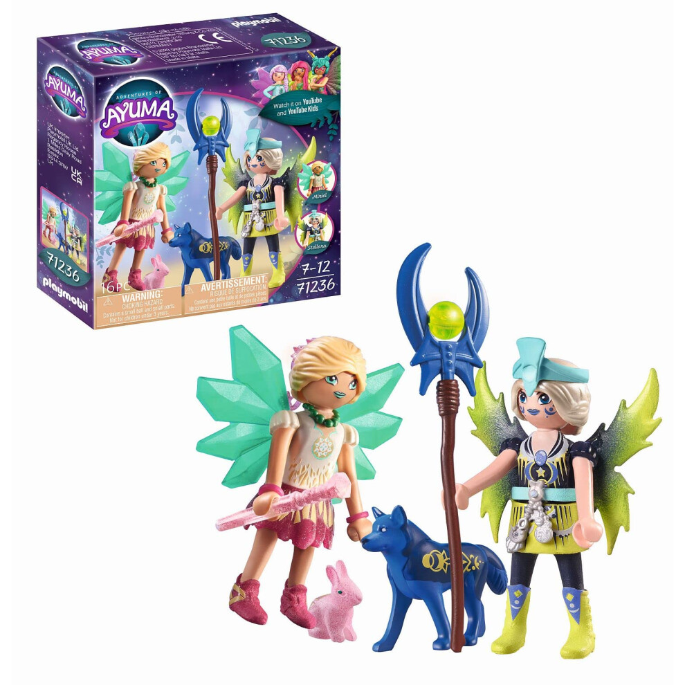 71236 Adventures of Ayuma Crystal and Moon FAiry with Soul Animals, fAiries, Mystical Adventures, Fun Imaginative Role-Play, Playset Suitable for