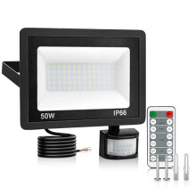 Security Lights Outdoor Motion Sensor, 50W Security Light with PIR Remote Control, 6500K Led Flood Lights with Motion Sensor Mains Powered IP66