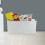 Plastic Stackable Open Storage Boxes, Plastic Storage Baskets for Freezer, White, 6 Packs 7