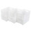 Plastic Stackable Open Storage Boxes, Plastic Storage Baskets for Freezer, White, 6 Packs 2
