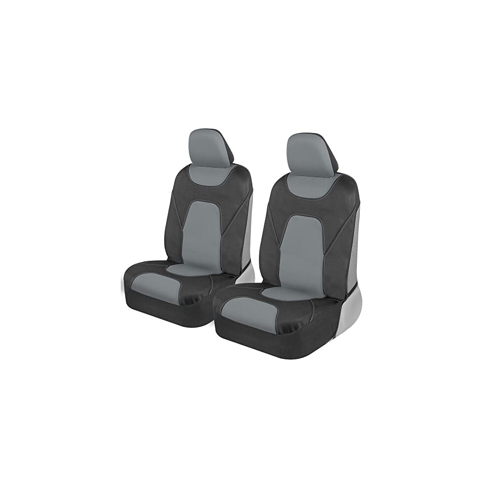 Aquashield Car Seat Covers For Front Seats, Â Two-Tone Waterproof Seat Covers For Cars, Neoprene Front Seat Cover Set, Interior Covers For Auto Gray 826942657801
