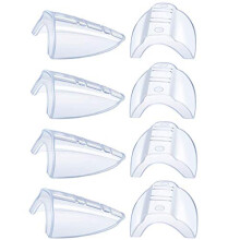 4 Pairs Side Shields for Eyeglasses Safety Glasses Protection Flexible Transparent Clear Glasses Side Shields Slip on Side Shields for Small to Medium