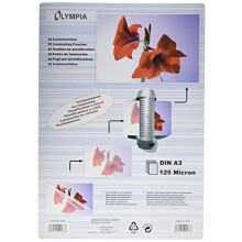 9183 Pack of 25 A3 Laminating Pouches - Thickness 125 Microns