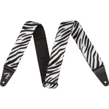 Fender Wild Animal Print Guitar Strap - Zebra. Suitable for Electric, Acoustic & Bass Guitars