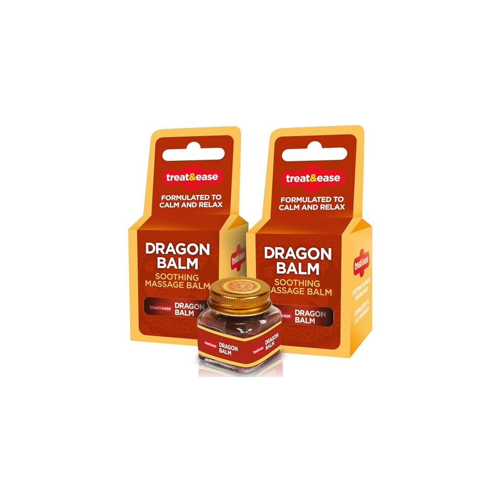 2pk Dragon Balm 60g, Tiger Red Balm, Massage Balm Rub, Heat Rub for Pain Relief, Muscle Rub, Headache Balm, Cream for Back Pain, Neck & Shoulder Rub,