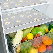9 Pcs Refrigerator Liners, Shelf Liners Drawer Liners 45 * 30CM Waterproof Washable Non-Slip EVA Cabinet Liner for Refrigerator Drawer Placemat
