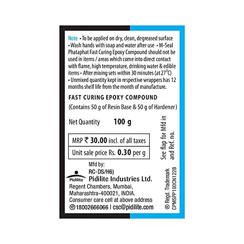 MSEAL M-Seal PHATAPHAT Fast Curing EPOXY Compound 4 x 25g 1