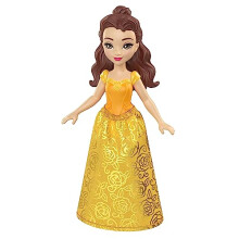 Mattel Disney Prinzessinnen, 9 cm bewegliche Belle Puppe, 3 Jahre und älter, HLW78