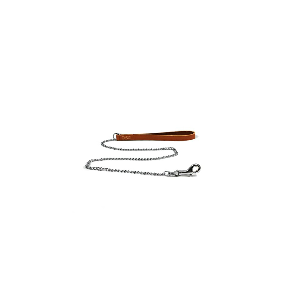 Tan Lightweight Comfortable Strong Leather Medium 80 cm Chain Lead