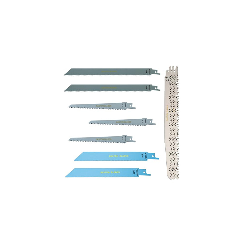 Rpr10mx Saxton 10 Blade Reciprocating Sabre Saw Combo Wood & Metal Fits Bosch, Dewalt Makita 5060268364295