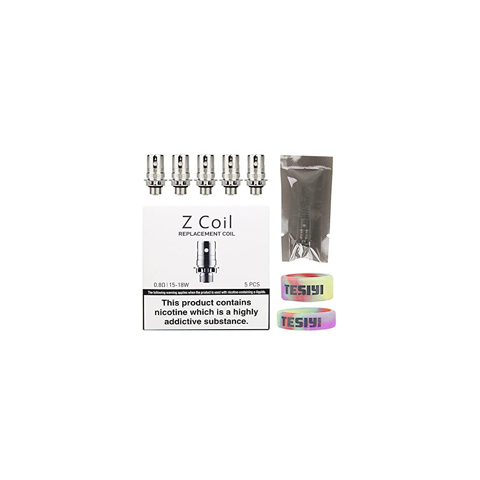 Z Coil Replacement Coils 0.8? Zlide Tank Coils 0.8ohm for Cool Fire Mini Pro D22 Adept Kroma R Zlide Tube Kroma-A Starter Kit Pack of 5