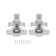 2Set Soft Close Cabinet Door Hinges, 90-105 Short Arm Hinge American Hydraulic Damping Adapter with Screws for Bookcases Wine Cabinets Wardrobes
