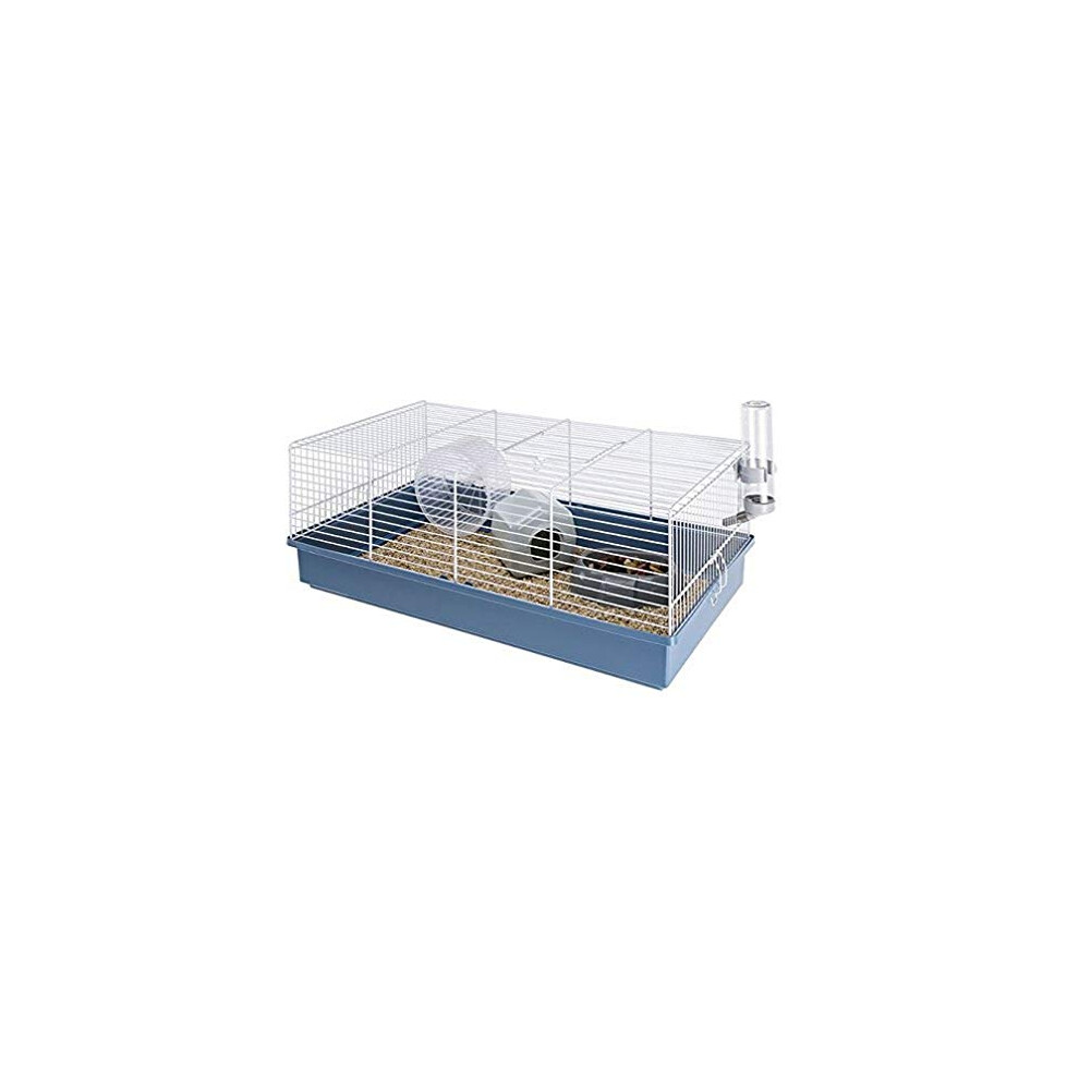 Rodent Cage CRICETI 11 for Hamsters, in Metal, Accessories included: Manger, Drinking bottle, House, Wheel. 57.5x31xh21.5cm