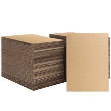 100 Pack Brown Corrugated Packing Cardboard Sheets - 18 x 12.5cm / 7 x 4.9 Inches - 2.8mm Thick Flat Pack Kraft Board for Mailing, Arts, Crafts and