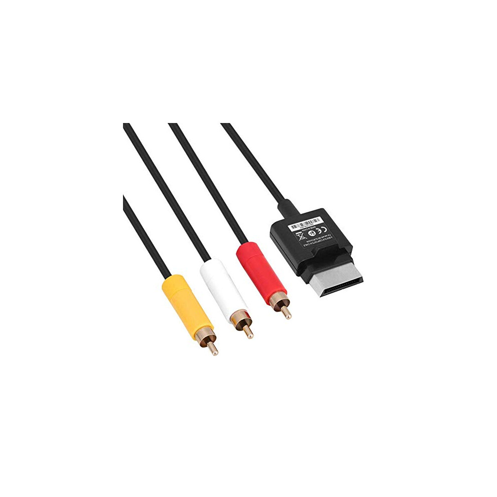 Av Cable For Xbox 360 Slim, 3 Rca Stereo Audio Video Composite Cable 1.8M Component Abs Tv Lead Cord Audio Video Cord For Xbox 360 Slim 703633979285