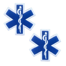 2 Pack Full Embroidered Emergency Medical Technician Paramedic Medic Cross Patch - Perfect for First Aid Pouch, EMT, EMS, Trauma, Medical, Paramedic,