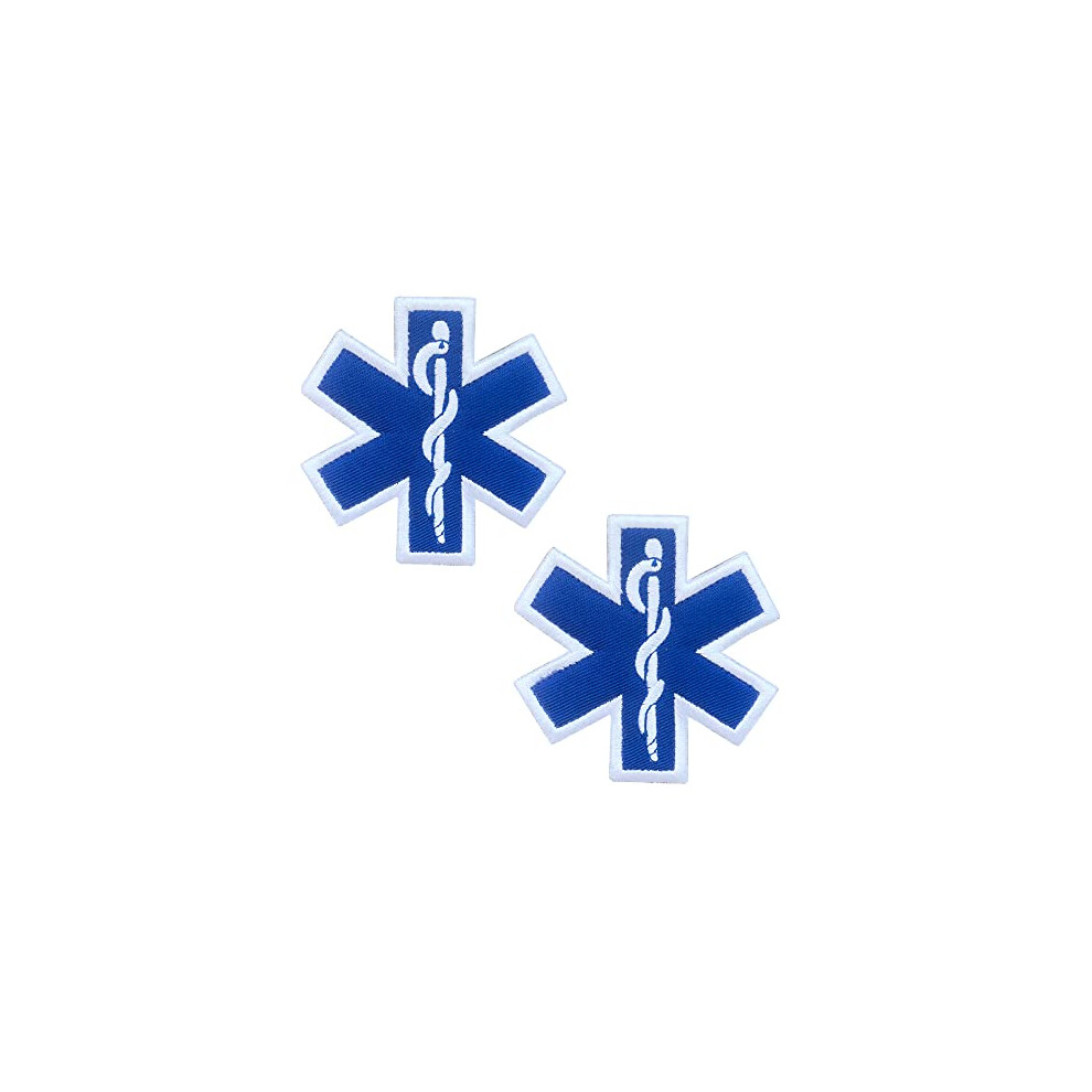 Zcketo 2 Pack Full Embroidered Emergency Medical Technician Paramedic Medic Cross Patch - Perfect For First Aid Pouch, Emt, Ems, Trauma, Medical, Paramedic,