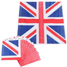 Toyland Pack of 20 - Union Jack Paper Napkins - King Charles The III Coronation Party Table Decorations
