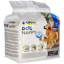 Dog Nappy - Male Dog Diapers - Dog Underpants for Pee - Hygiene Wrap Diaper for Male Dogs, Anti-odour, Disposable, 12 Pieces, Size L, 50-60 cm