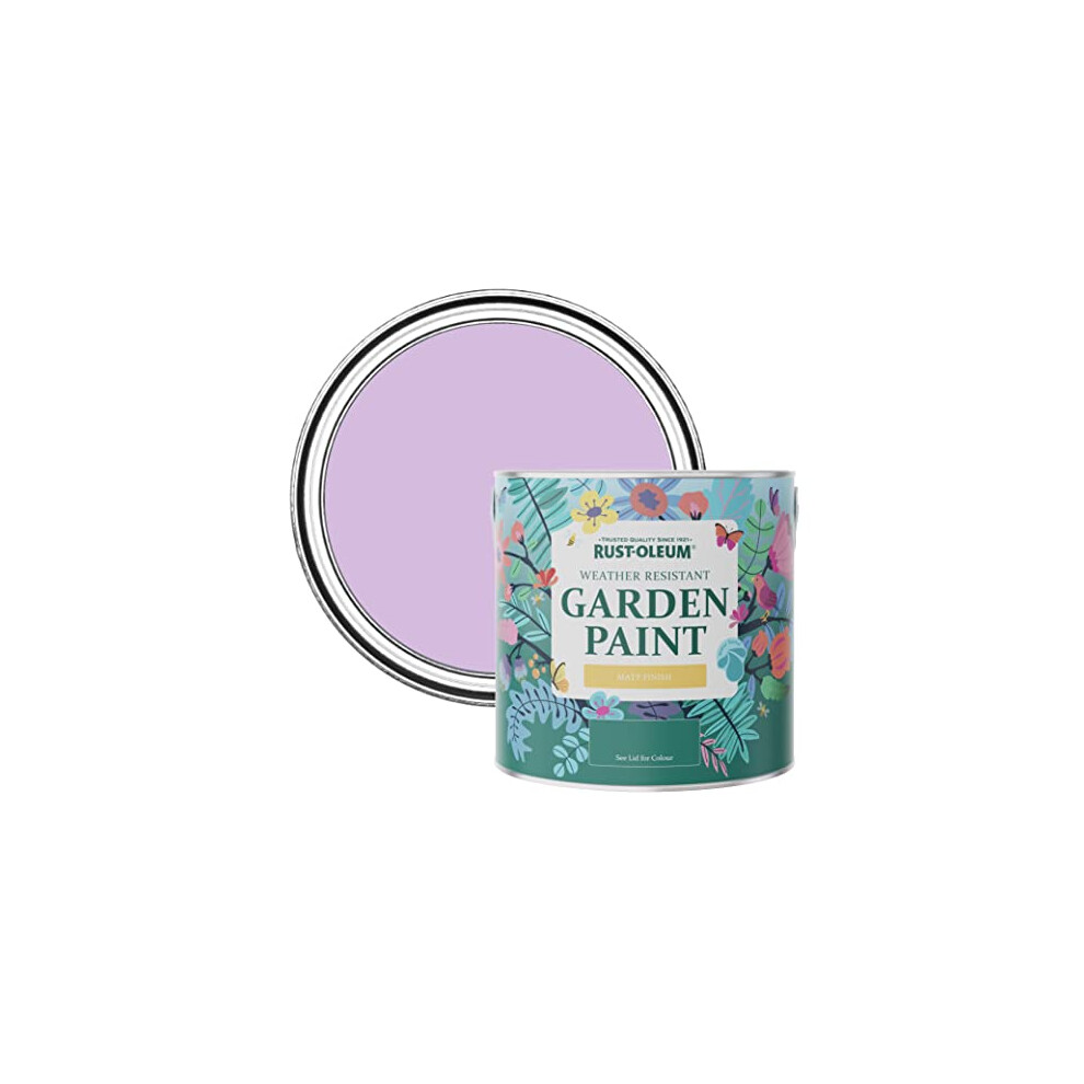 Rust-Oleum Mould-Resistant Garden Paint In Matt Finish - Violet Macaroon 2.5L Purple