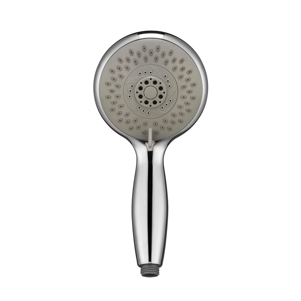 Croydex Contour Four Function Shower Handset Chrome Am157641 - 125Mm Dia, Rub-Clean Nozzles, Eco Saver Up To 50%, 1/2In Bsp