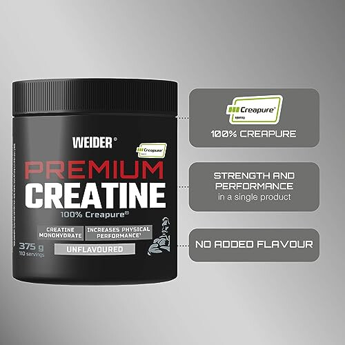 Weider Creatine - Creatina Premium 100% Creapure - Sabor Neutro 375g 1