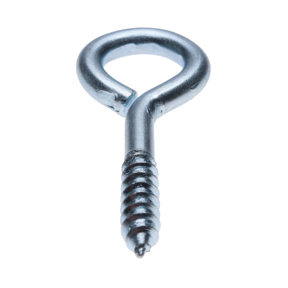 M4 (4Mm Diameter) 30Mm Eye Screws Hooks In Eyes Bolt (Pack Of 50) Zinc Plated Eyebolts For Garden/Wood/Wall Self Tapping Vine Metal Eyelet Ring Shape 5056348803327