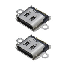 2pcs Charging Port Socket of USB Type C Connector Replacement Part for USB-C Charging Port Compatible with Nintendo Switch Lite