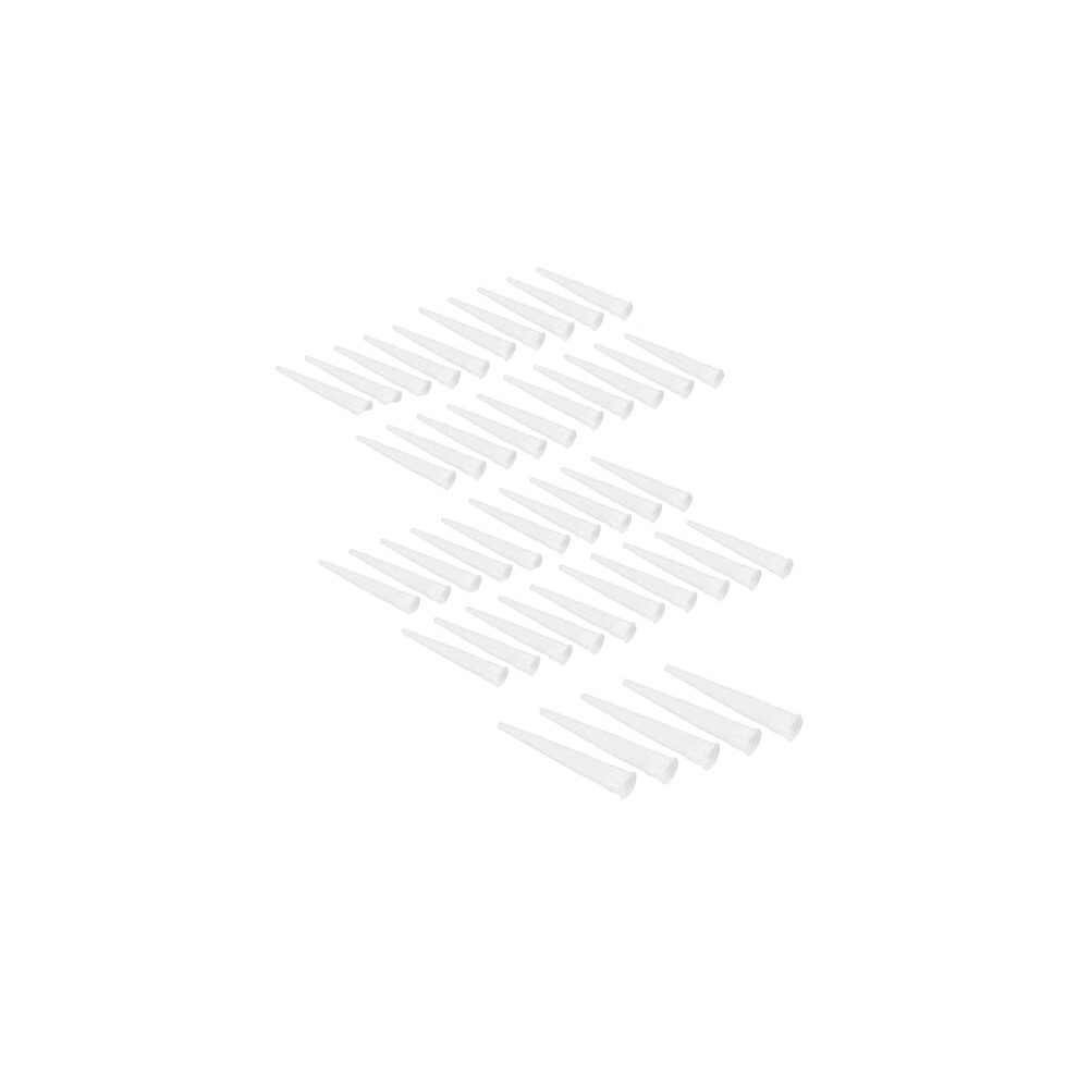45 Silicone Nozzles Applicator Plastic Caulking Gun Extender Caulk Nozzle Tip Tool For Sausage Caulking Gun, Caulk Nozzles Applicator White 781509325541