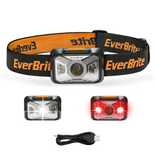 Head Torch Rechargeable, LED Headlight Super Bright with Red Light, 200 Lumen 4 Modes Lightweight Headlamp, for Power Cuts, Emergency, Running, Hiking
