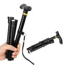 Walking Stick, Easily Adjustable Height Folding, Extendable Walking Cane, Lightweight Flexible and Durable, Walking Aid, Collapsible Walking Stick,