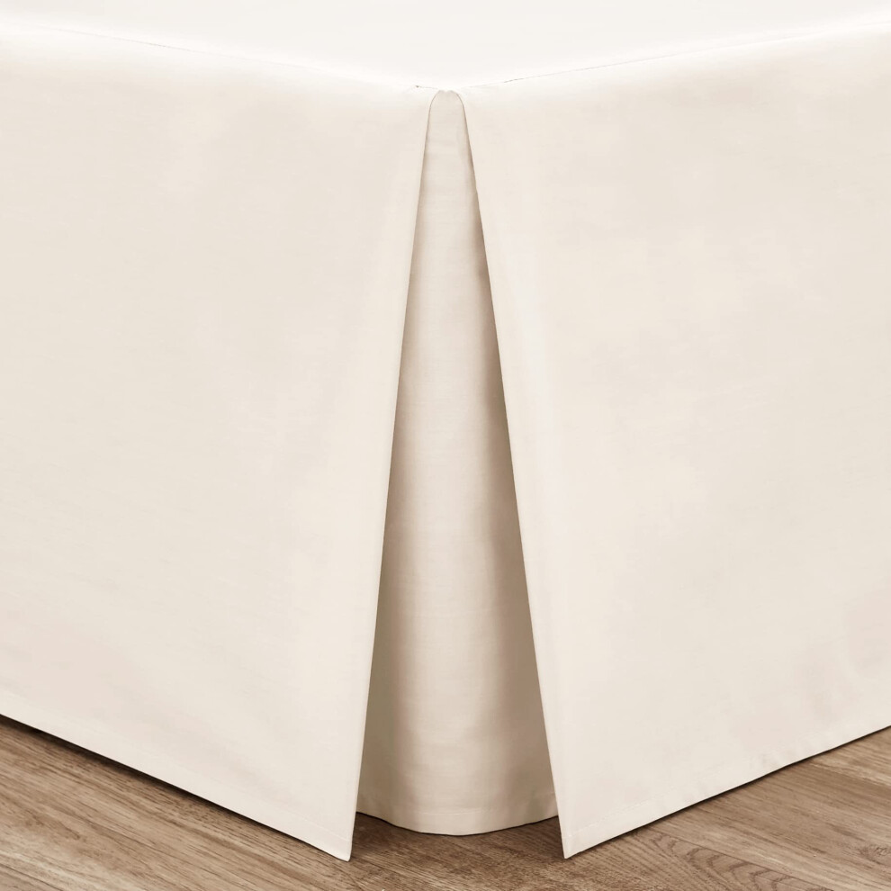 Easy Iron Percale Combed Double Base Valance Sheet Cream