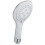 Bristan Evo Large 120 mm Diameter 3 Mode Function White/Chrome Shower Head Handset with Rub Clean Nozzles (EVC HAND04 WC) 1
