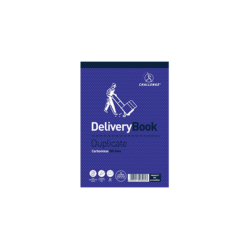 195 x 137 mm Duplicate Delivery Book, Carbonless, 50 Pages, Pack of 5