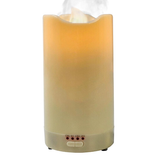 Cello Realistic Candle Ultrasonic Diffuser - Oil Diffuser And Humidifier With Auto Shut-Off - Aromatherapy Diffuser To Pair With Essential Oils Or Use As A