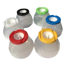 AP/2325/NSP 6 Extra Safe Non Spill Paint Water Pots with Stoppers and Lids, 6 Count (Pack of 1), Red
