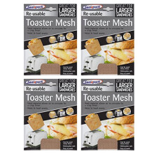4 x Sealapack Re Usable Toaster Mesh Cooking Pocket Pouch Sandwich Toaster Bag