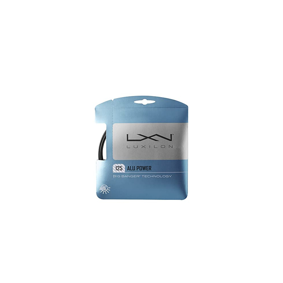 Wilson Luxilon Alu Power Tennis String, Polyester, 17, Diameter: 1.25 Mm, Black, 12.2 M
