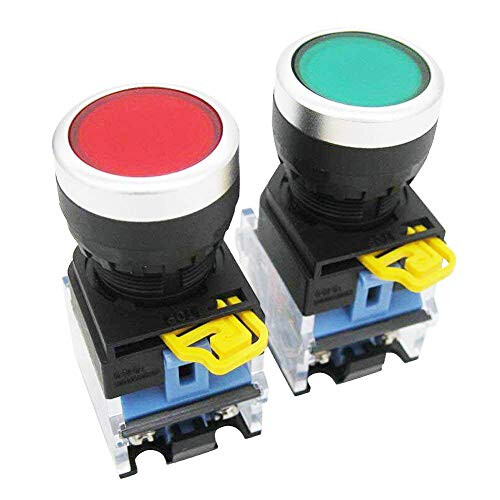 Taiss/Red Yellow Green Momentary Switch + Red Mushroom Emergency Stop ...