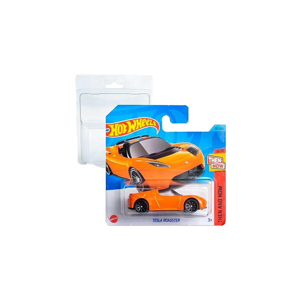 Tesla Roadster Then and Now 6/10 (217/250) HKJ44 Short Card Mattel 2023 + Blister & Card Protector Pack Geek Monkey