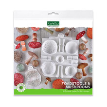 Flower Pro Toadstools & Mushrooms Silikonowa forma i VEINER Zestaw do dekoracji ciast i rzemiosla autorstwa Katy Sue - Make 5 rozmiarw i stylw