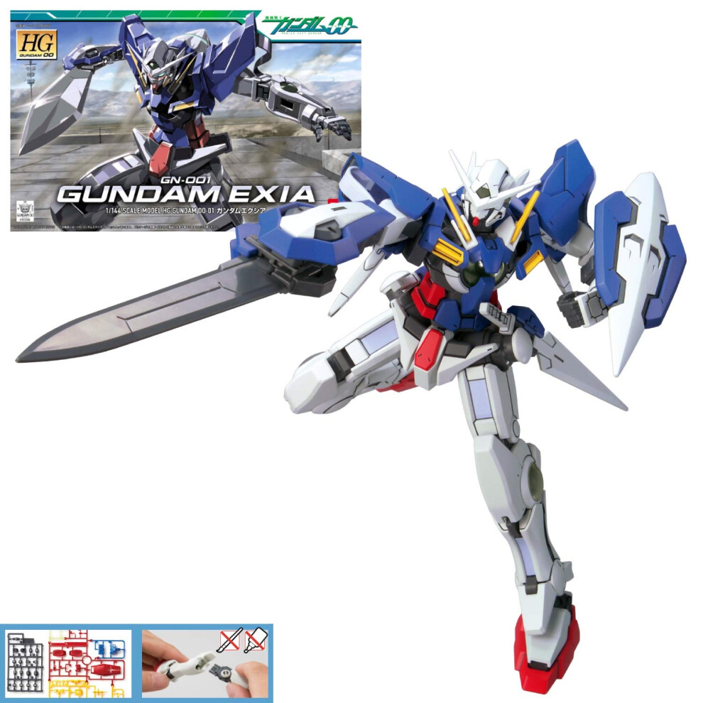 Bandai Gunpla Bas5057927 Mk57927/5057927 Gundam Hg 1:144 Exia Self-Assembly Robot
