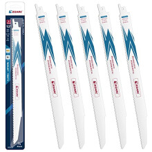 Reciprocating Saw Blade Bi-Metal Cobalt Sabre Saw Blades for Wood and Metal Demolition 300mm 8+10TPI R1230DM (5-Pack)