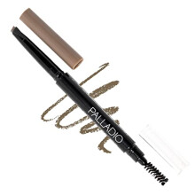 Palladio Brow Definer Udtr?kkelig blyant Trekantet spids fylder brynene for et naturligt udseende Tam og form ?jenbryn med Spoolie Brush Eyebrow