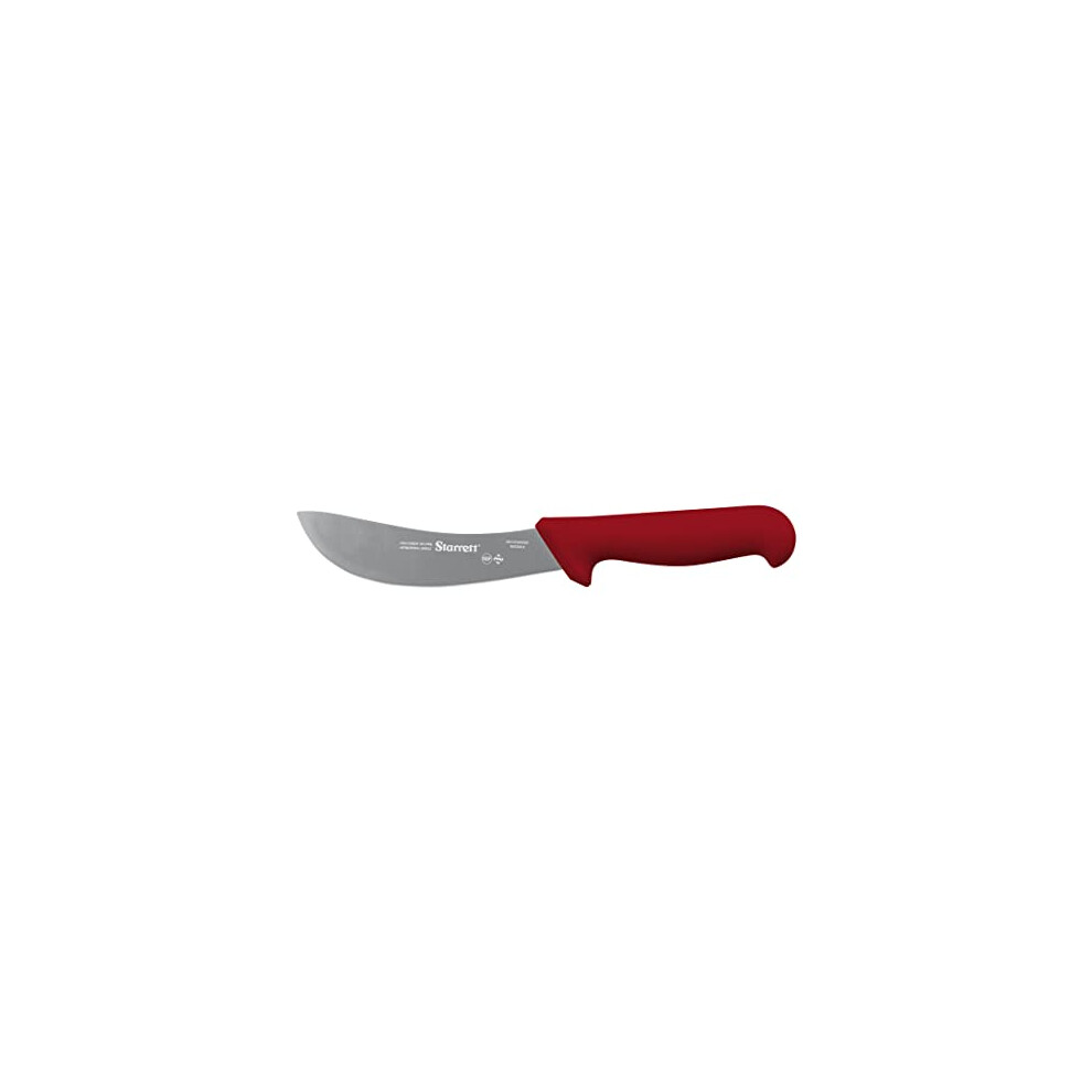 Professional Skinning Knife - BKR206-6 Red Handle Narrow Curved 6" Sanitized Stainless Steel Blade - Hunters Butchers Kitchen Chef's Knife