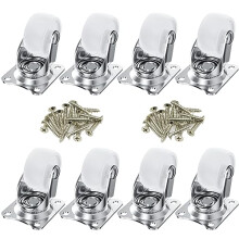8 PCS White Universal Swivel Casters,30mm(1.25 inch) Castor Wheels for Furniture