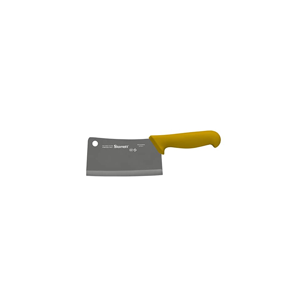 Chef's Cleaver Knife - BKY509-6 Wide Rectangular 6" (150mm) Professional Kitchen Knife Blade - Yellow Handle Ultra Sharp Vegetable & Meat Butcher