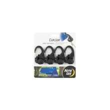 NCJ-01-4R3 CamJam Cord Tightener Plastic Tie Down Mechanism, 4-Pack Without, Black