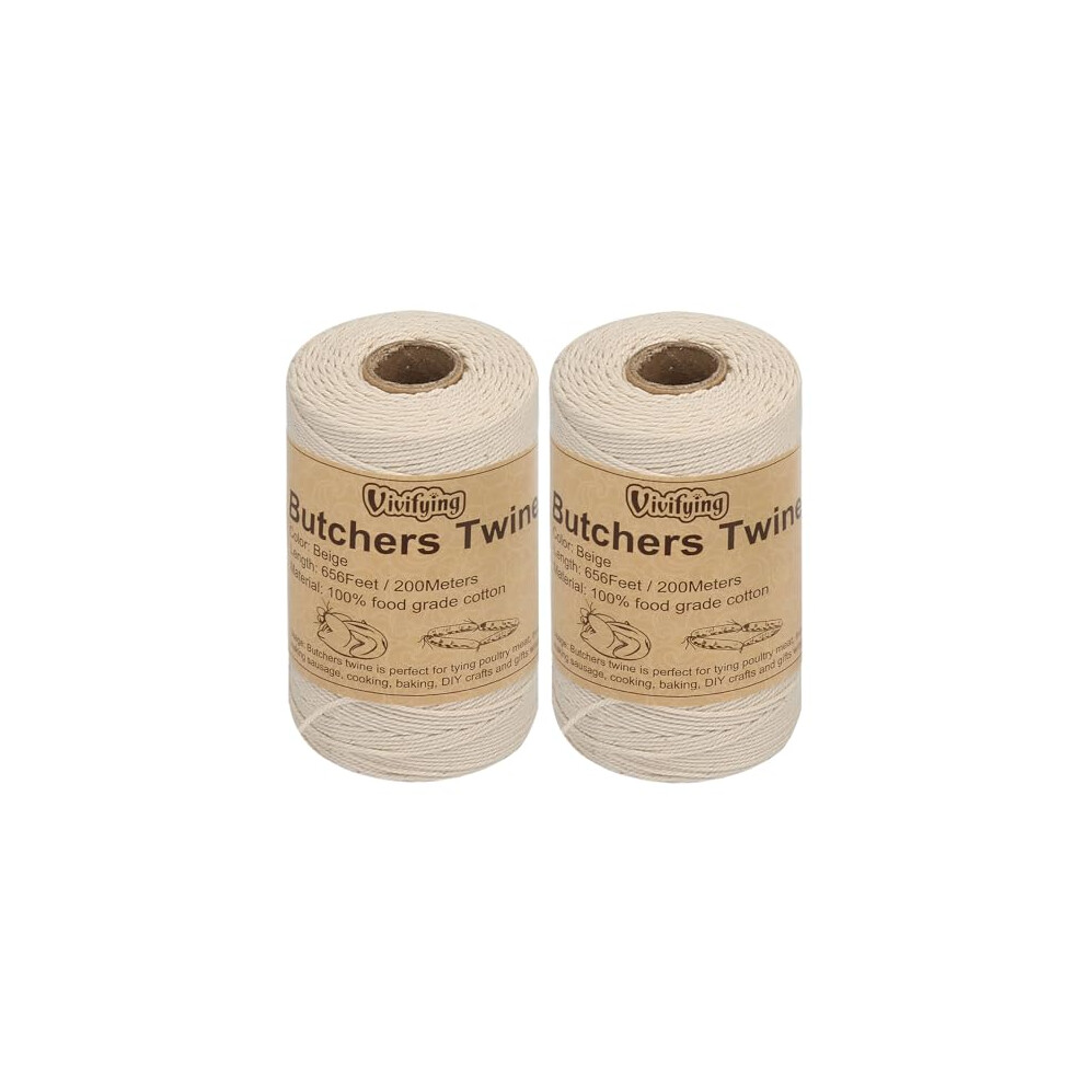 Bakers Twine, 2 Pack X 200M 3-Lagig Cooking String For Baking, Binding Meat, Making Sausages 712190576417